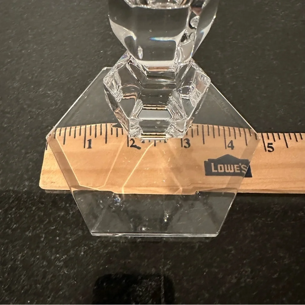 Val St. Lambert Crystal Candle Holders